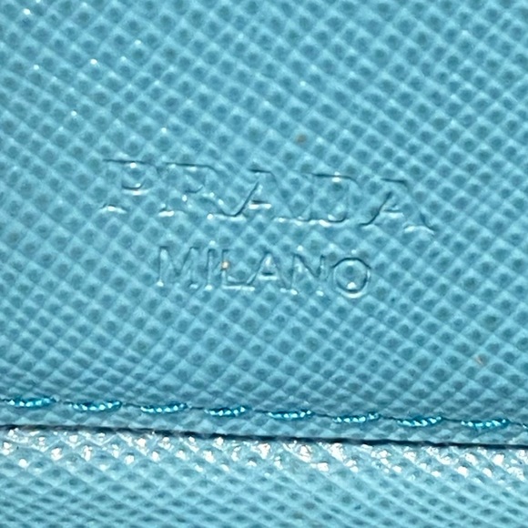 PRADA RARE Bi-Color Saffiano Leather Slim Envelope Wallet - Picture 14 of 17
